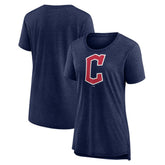 Cleveland Guardians Women's Official Wordmark Tri-Blend T-Shirt Outlet