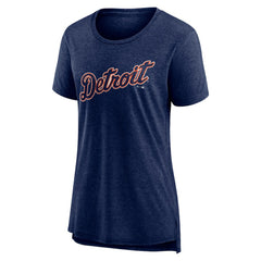 Detroit Tigers Women's Official Wordmark Tri-Blend T-Shirt Outlet