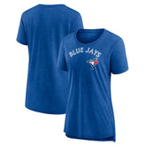 Toronto Blue Jays Women's Official Wordmark Tri-Blend T-Shirt Near Me