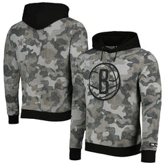 Brooklyn Nets Hugo Boss Camo Pullover Hoodie Black