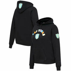 Las Vegas Raiders Pro Standard Women's Neon Fleece Pullover Hoodie - Black - NFL