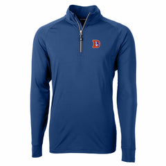 Denver Broncos Cutter & Buck Adapt Eco Knit Stretch Recycled Big & Tall Quarter-Zip Throwback Pullover Top - Royal - NFL