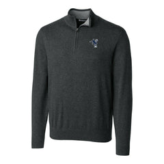 Indianapolis Colts Cutter & Buck Throwback Logo Lakemont Tri-Blend Big & Tall Quarter-Zip Pullover Sweater - Heather Charcoal - NFL