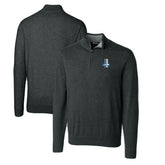 Detroit Lions Cutter & Buck Throwback Logo Lakemont Tri-Blend Big & Tall Quarter-Zip Pullover Sweater - Heather Charcoal - NFL