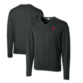 Buffalo Bills Cutter & Buck Throwback Logo Lakemont Tri-Blend Big & Tall V-Neck Pullover Sweater - Heather Charcoal - NFL
