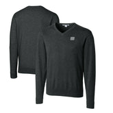 New York Giants Cutter & Buck Throwback Logo Lakemont Tri-Blend Big & Tall V-Neck Pullover Sweater - Heather Charcoal - NFL