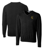 Pittsburgh Steelers Cutter & Buck Throwback Logo Lakemont Tri-Blend Big & Tall V-Neck Pullover Sweater - Black - NFL