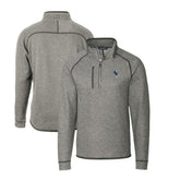 Indianapolis Colts Cutter & Buck Mainsail Sweater-Knit Big & Tall Half-Zip Pullover Jacket - Heather Gray - NFL