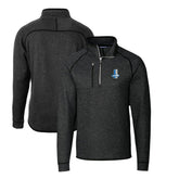 Detroit Lions Cutter & Buck Mainsail Sweater-Knit Big & Tall Half-Zip Pullover Jacket - Heather Charcoal - NFL