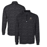 Cleveland Browns Cutter & Buck Throwback Logo Big & Tall Traverse Camo Print Stretch Quarter-Zip Pullover Top - Black - NFL