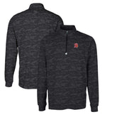 Tampa Bay Buccaneers Cutter & Buck Throwback Logo Big & Tall Traverse Camo Print Stretch Quarter-Zip Pullover Top - Black - NFL