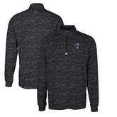 Indianapolis Colts Cutter & Buck Throwback Logo Big & Tall Traverse Camo Print Stretch Quarter-Zip Pullover Top - Black - NFL