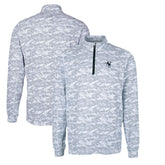 Indianapolis Colts Cutter & Buck Throwback Logo Big & Tall Traverse Camo Print Stretch Quarter-Zip Pullover Top - Charcoal - NFL