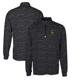 Pittsburgh Steelers Cutter & Buck Throwback Logo Big & Tall Traverse Camo Print Stretch Quarter-Zip Pullover Top - Black - NFL