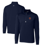 Chicago Bears Cutter & Buck Throwback Logo Traverse Stretch Quarter-Zip Big & Tall Pullover Top - Navy - NFL