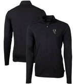 Atlanta Falcons Cutter & Buck Throwback Logo Virtue Eco Pique Recycled Quarter-Zip Big & Tall Pullover Top - Black - NFL