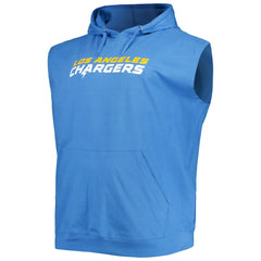 Justin Herbert Los Angeles Chargers Profile Big & Tall Muscle Pullover Hoodie - Powder Blue - NFL