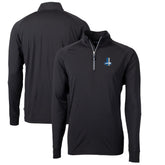 Detroit Lions Cutter & Buck Adapt Eco Knit Stretch Recycled Quarter-Zip Throwback Pullover Top - Black - NFL