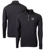Las Vegas Raiders Cutter & Buck Adapt Eco Knit Stretch Recycled Quarter-Zip Throwback Pullover Top - Black - NFL