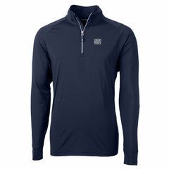 New York Giants Cutter & Buck Adapt Eco Knit Stretch Recycled Quarter-Zip Throwback Pullover Top - Navy - NFL