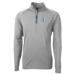 Detroit Lions Cutter & Buck Adapt Eco Knit Stretch Recycled Quarter-Zip Throwback Pullover Top - Gray - NFL