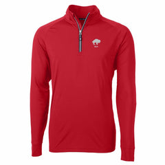 Buffalo Bills Cutter & Buck Adapt Eco Knit Stretch Recycled Quarter-Zip Throwback Pullover Top - Red - NFL