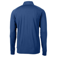 Seattle Seahawks Cutter & Buck Adapt Eco Knit Stretch Recycled Quarter-Zip Throwback Pullover Top - Royal - NFL