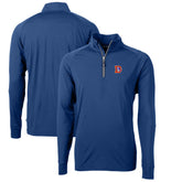 Denver Broncos Cutter & Buck Adapt Eco Knit Stretch Recycled Quarter-Zip Throwback Pullover Top - Royal - NFL