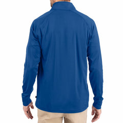 Buffalo Bills Cutter & Buck Adapt Eco Knit Stretch Recycled Quarter-Zip Throwback Pullover Top - Royal - NFL