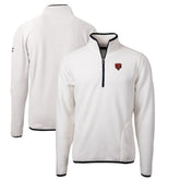 Chicago Bears Cutter & Buck Throwback Eco Sherpa Fleece Quarter-Zip Pullover Jacket - White - NFL
