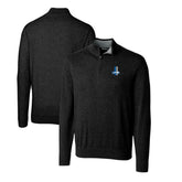 Detroit Lions Cutter & Buck Throwback Logo Lakemont Tri-Blend Quarter-Zip Pullover Sweater - Black - NFL
