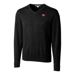 San Francisco 49ers Cutter & Buck Throwback Logo Lakemont Tri-Blend V-Neck Pullover Sweater - Black - NFL