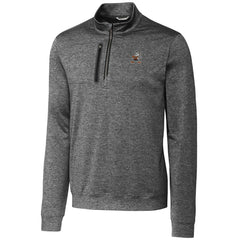 Cleveland Browns Cutter & Buck Stealth Heathered Throwback Logo Quarter-Zip Pullover Top - Steel - NFL