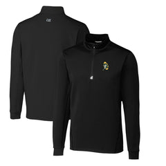 Green Bay Packers Cutter & Buck Throwback Logo Traverse Stretch Quarter-Zip Pullover Top - Black - NFL