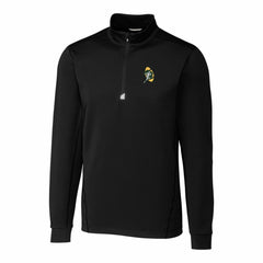 Green Bay Packers Cutter & Buck Throwback Logo Traverse Stretch Quarter-Zip Pullover Top - Black - NFL