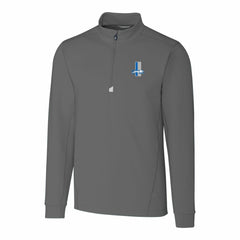 Detroit Lions Cutter & Buck Throwback Logo Traverse Stretch Quarter-Zip Pullover Top - Steel - NFL