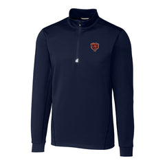 Chicago Bears Cutter & Buck Throwback Logo Traverse Stretch Quarter-Zip Pullover Top - Navy - NFL