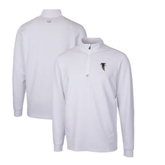 Atlanta Falcons Cutter & Buck Throwback Logo Traverse Stretch Quarter-Zip Pullover Top - White - NFL