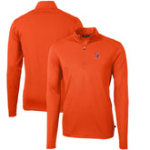 Tampa Bay Buccaneers Cutter & Buck Throwback Logo Virtue Eco Pique Recycled Quarter-Zip Pullover Top - Orange - NFL