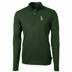 Green Bay Packers Cutter & Buck Throwback Logo Virtue Eco Pique Recycled Quarter-Zip Pullover Top - Green - NFL