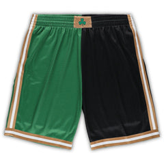 Mitchell & Ness Boston Celtics Big & Tall Hardwood Classics Split Swingman Shorts Kelly Green/Black