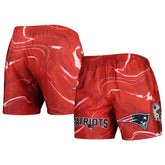New England Patriots Pro Standard Allover Marble Print Shorts - Red - NFL