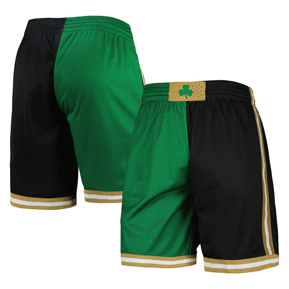 Mitchell & Ness Boston Celtics Hardwood Classics 2007 Split Swingman Shorts Kelly Green/Black