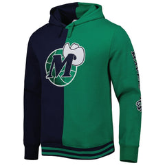 Mitchell & Ness Dallas Mavericks Hardwood Classics Split Pullover Hoodie Navy/Green