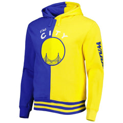 Mitchell & Ness Golden State Warriors Hardwood Classics Split Pullover Hoodie Royal/Gold