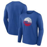 Philadelphia 76ers Gradient Logo Long Sleeve T-Shirt Royal