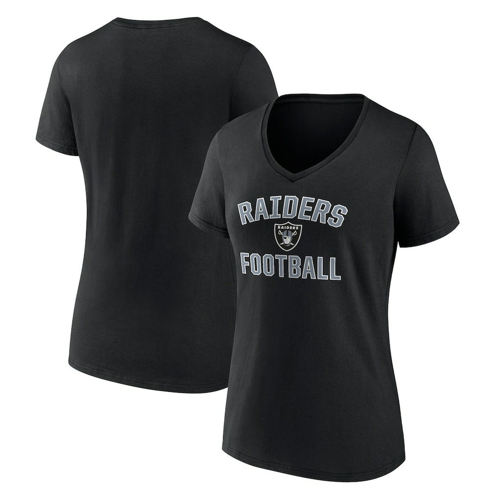 Las Vegas Raiders Victory Arch V-Neck T-Shirt - Black - NFL