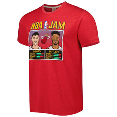 Tyler Herro & Jimmy Butler Miami Heat Homage NBA Jam Tri-Blend T-Shirt Red