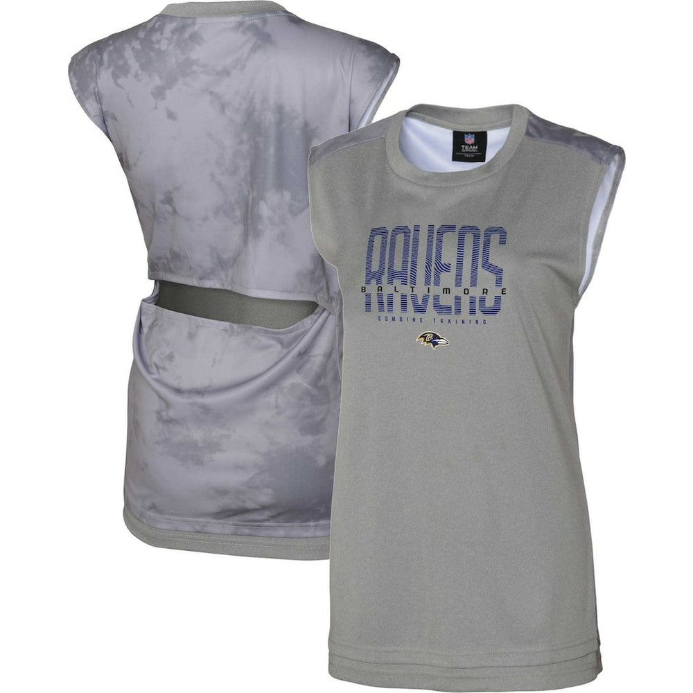 Baltimore Ravens Women's No Sweat Tank Top - Gray - NFL