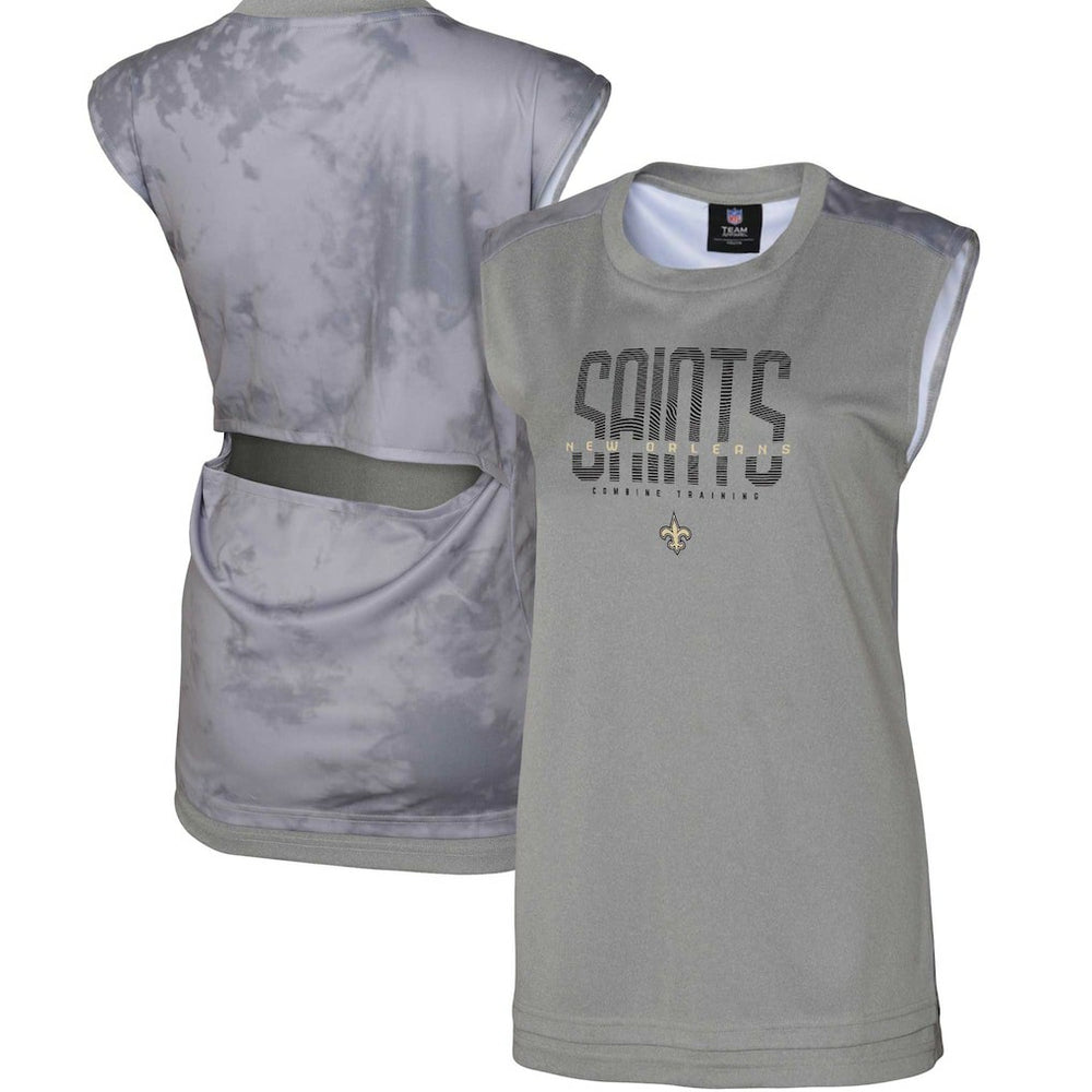 New Orleans Saints Women's No Sweat Tank Top - Gray - NFL